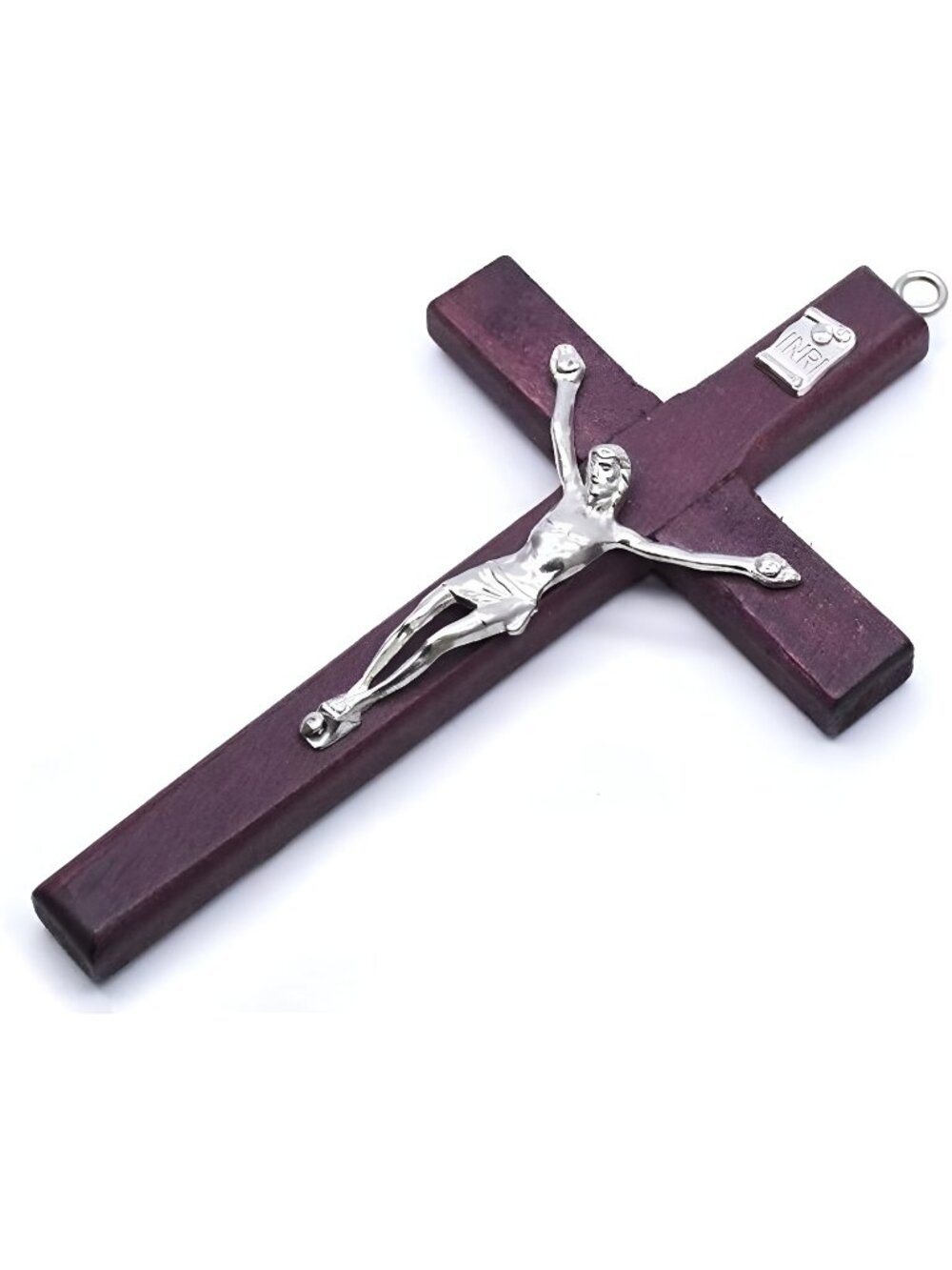 Catholic Crucifix Wall Cross 3 Pack, Small Wooden Cross with Jesus, 4.7 inches